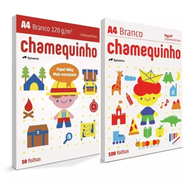 Kit Chamequinho 120g/m² + Chamequinho Branco 100 Folhas