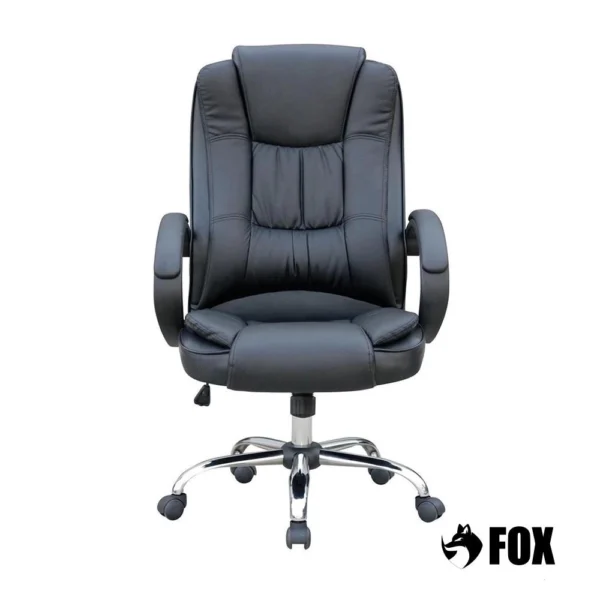 Cadeira de Escritório Presidente Base Cromada com Rodinha Fox Racer Preta - UT-C300 - Image 7