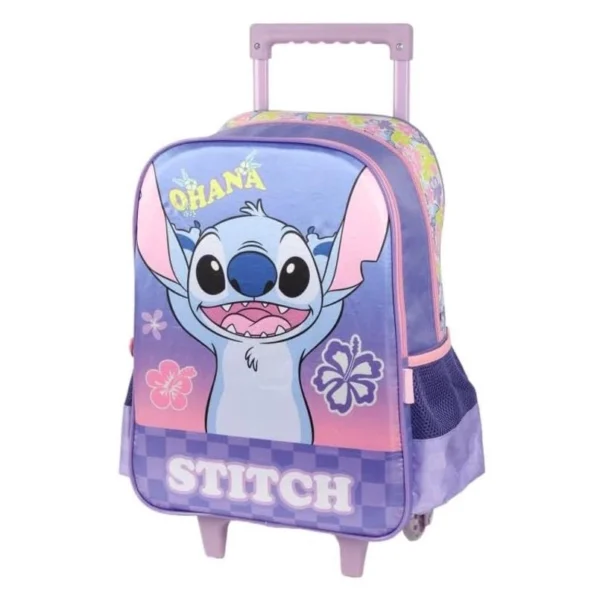 Kit Mochila Infantil Lilo e Stitch Rosa Rodinhas Grande - Image 2